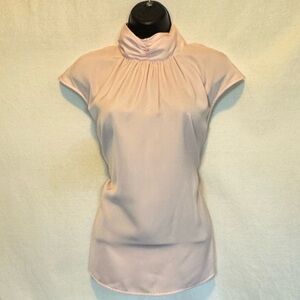 C-90 Who What Wear Pink High neck Sleeveless‎ Pullover Blouse Size M
